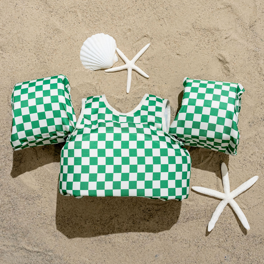 Green Checkered Kids Float