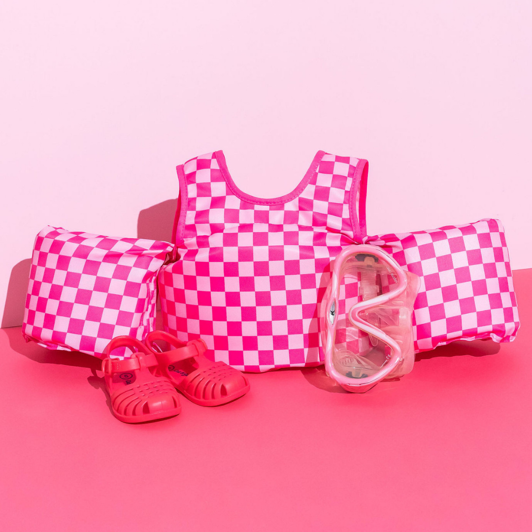 Pink Checkered Kids Float