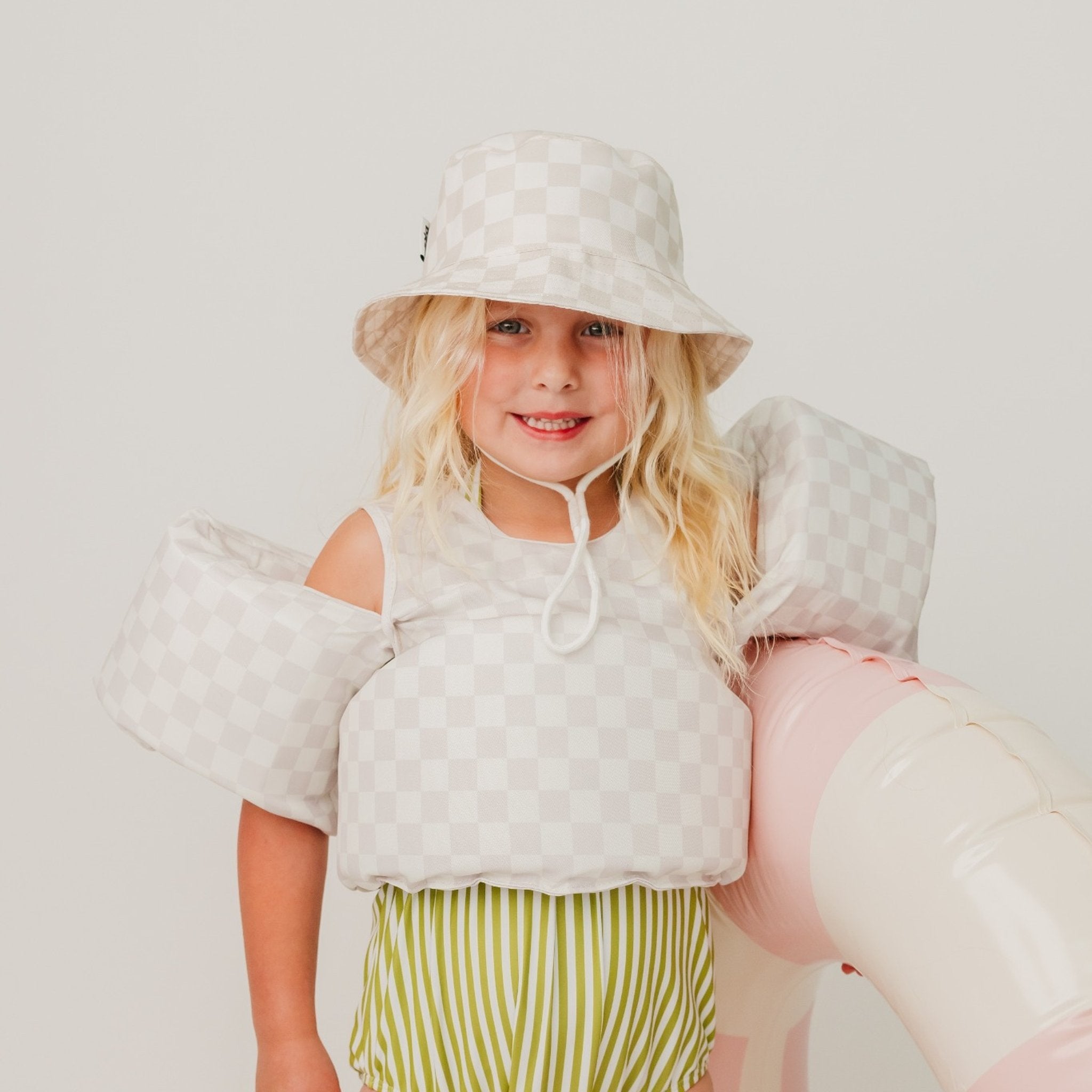The Bucket Hat (Neutral Checkered)